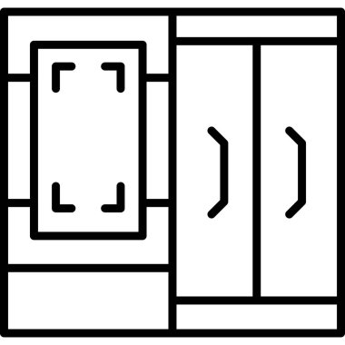 Kapı simgesi, vektör illüstrasyonu