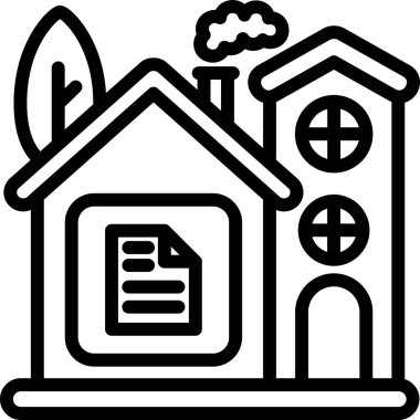 Beyaz arkaplanda izole edilmiş ev simgesi ve vektör illüstrasyonu