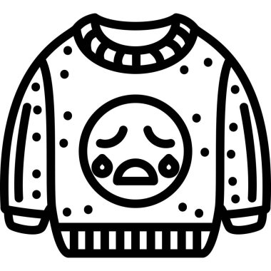 Üzücü ağlayan ceket ikonu ana hatları vektörü. Üzgün adam.