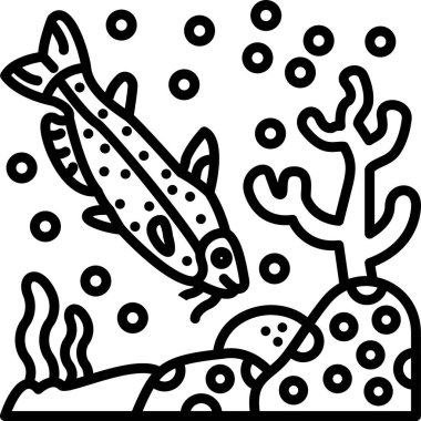 Balık simgesi tasarım vektörü