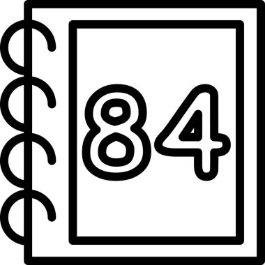 8 numaralı siyah simgenin vektör illüstrasyonu