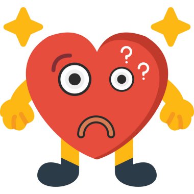 Kızgın kalp ve kırmızı kalp.