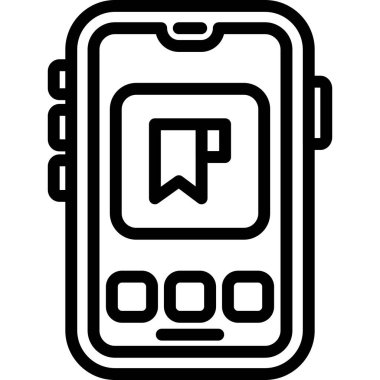 Akıllı telefon simgesi, basit vektör illüstrasyonu