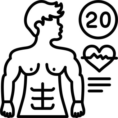 vücut adamı kalp simgesi