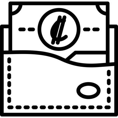 Para için. Web simgesi basit illüstrasyon