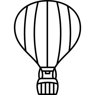 Sıcak hava balonu simgesini, anahat stili