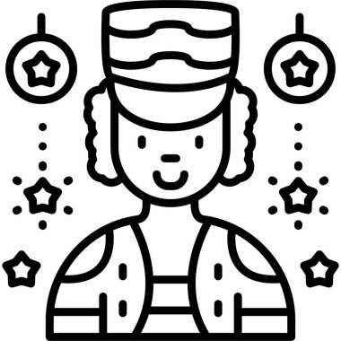 Bir noel simgesinin vektör illüstrasyonu