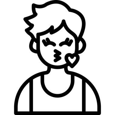 Yüz ifadesine sahip genç adam karakter vektör çizimi tasarımı