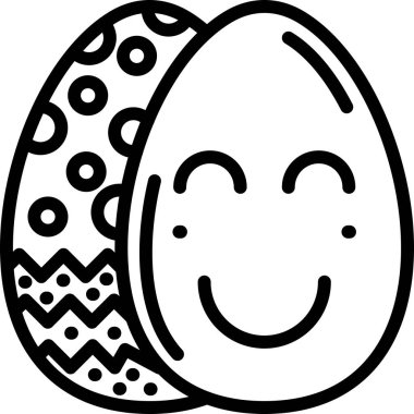 Mutlu Paskalya Yumurtası simgesi - taslak biçiminde