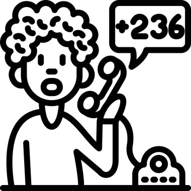 Ana hatlar biçiminde müşteri destek simgesi