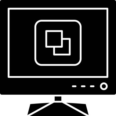 Bilgisayar. Web simgesi basit illüstrasyon