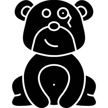 bebek ayı simgesi katı bir şekilde