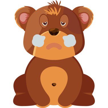 Tatlı çizgi film ayısı. Vektör illüstrasyonu