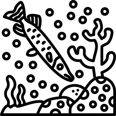 Balık. Web simgesi basit illüstrasyon