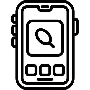 Cep telefonu simgesi, vektör illüstrasyonu