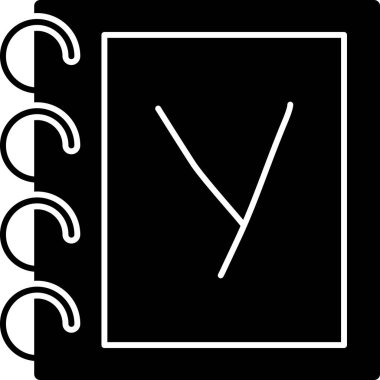 Beyaz arkaplanda harf minimalist vektör simgesi