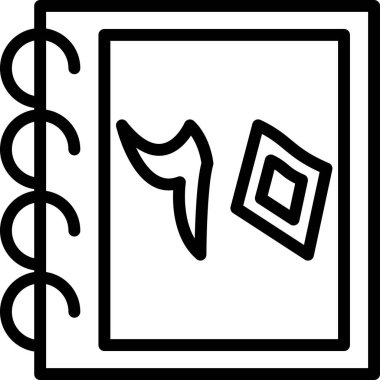 kitap simgesi, vektör illüstrasyonu