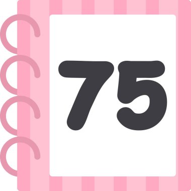 87 yıllık ikon vektör illüstrasyonu