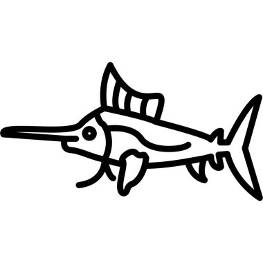 çizgili bir balık karikatürü.