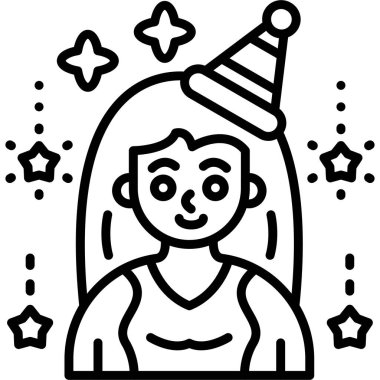 Parti. Web simgesi basit illüstrasyon