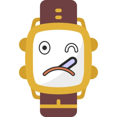 düz renk retro karikatür çalar saat