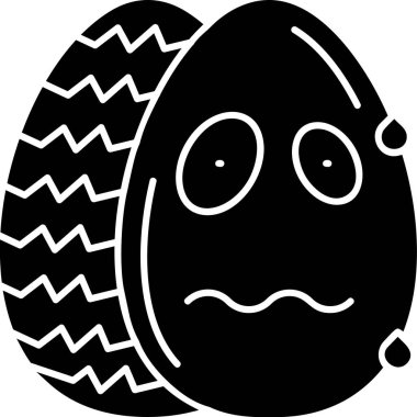 üzgün yumurta simgesi, vektör biçimi