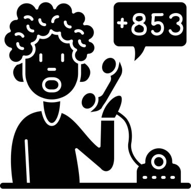 Telefonu, vektörü, siyah rengi olan kadın