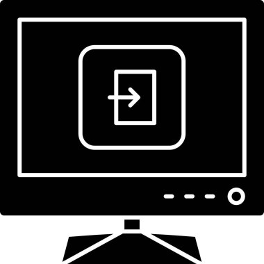 Bilgisayar. Web simgesi basit illüstrasyon