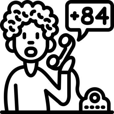 Mesajlı balon vektör çizimi içeren bir telefon tutan adam