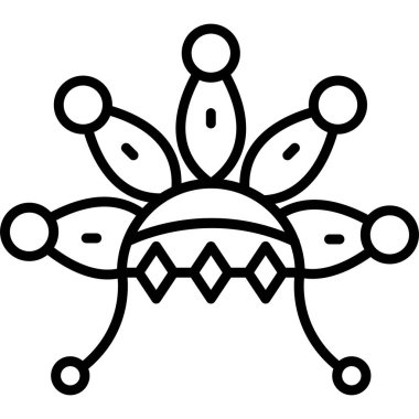 Kolye ikonu taslak vektörü. gerdanlık