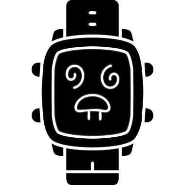 Kızgın görünen sevimli bir canavarın karikatür çizimi..