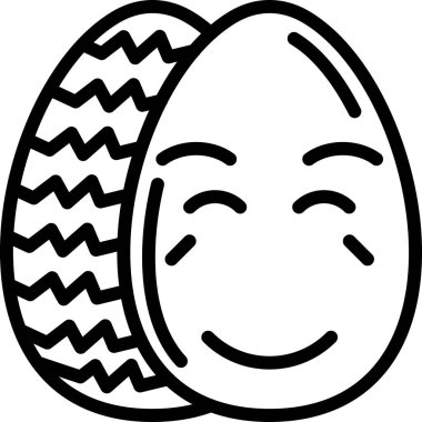 Paskalya yumurtası simgesi, vektör illüstrasyonu