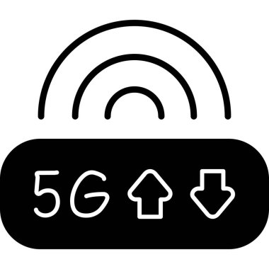 5g wifi vektör simgesi