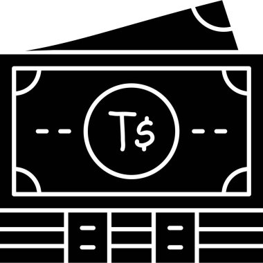 Dolar banknotları ikonu. Beyaz arkaplanda izole edilmiş web tasarımı için para banknotları vektör simgesi basit illüstrasyonu