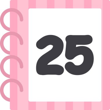 Tek izole takvim simgesinin vektör çizimi