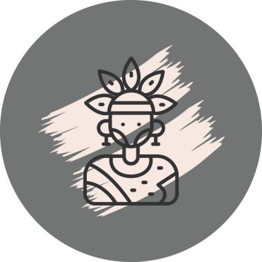 Yerel Kabile Kız Simgesi