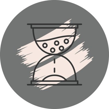 Kum saati ve daireler.