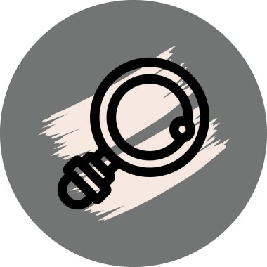 Gri arka plan üzerindeki Büyüteç simgesiyle