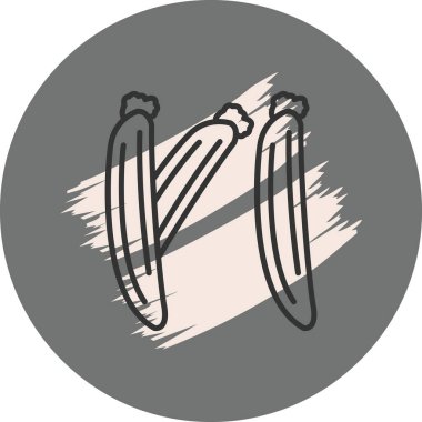 Gri arka planda iki uzun salatalık.