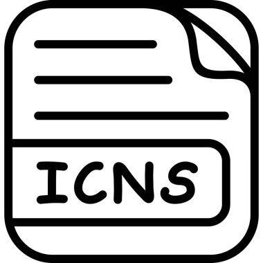 ICNS simge dosya biçimi vektör illüstrasyonu 