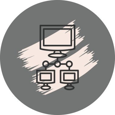 Aygıtlarla bilgisayar ağı diyagramı