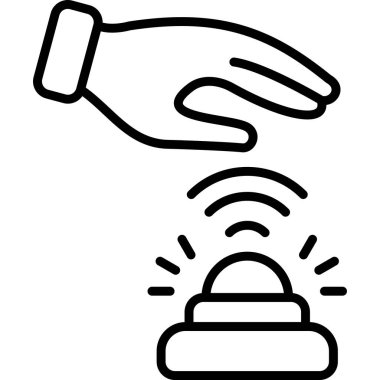 Çan düğmesine uzanan el