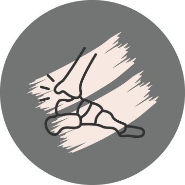 Yaralı ayak bileği eklemleri.