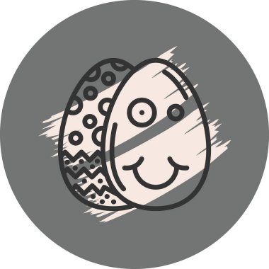 Gülümseyen yüzlü dekoratif paskalya yumurtaları