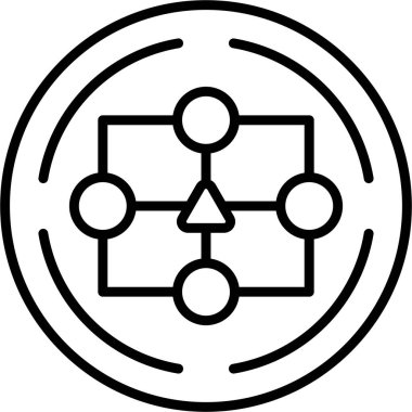 Dairesel ve üçgenli geometrik şekil