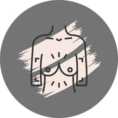 Kadın gövdesinin basit çizimi