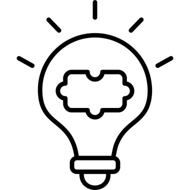 İçinde yapboz parçası olan ampul