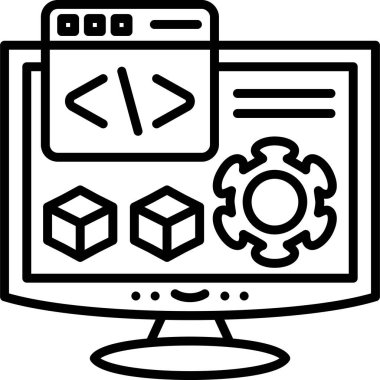 Bilgisayar ekranında kodlama ögeleri gösteriliyor