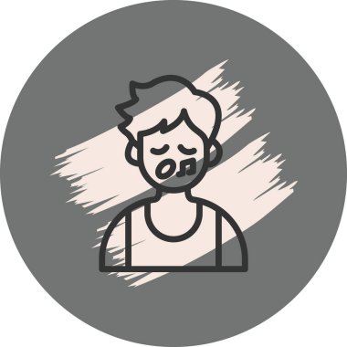 Kapalı gözlü üzgün çocuk.