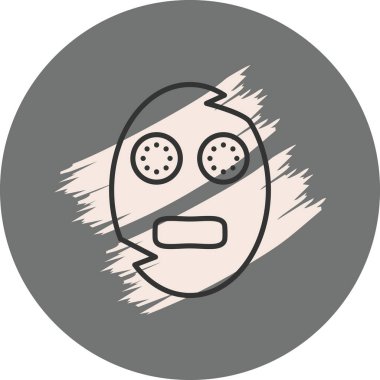 Basit yüz maskesi grafik tasarımı